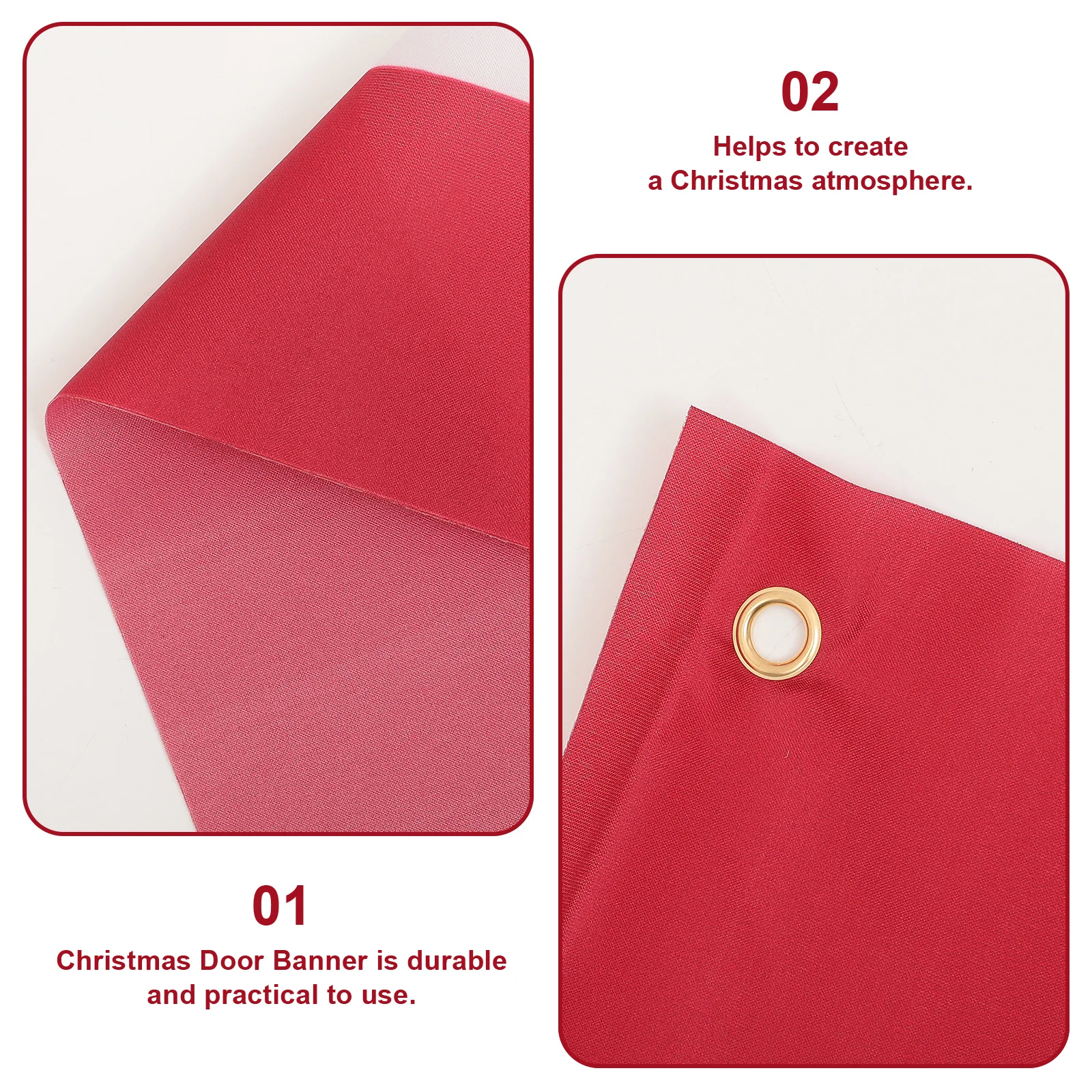 

1Set Christmas Door Banner Polyester Exquisite Workmanship Indoor Outdoor Decoration Xmas Porch Sign Festive Atmosphere