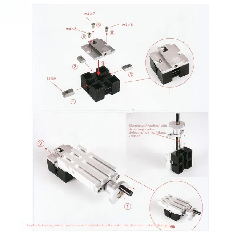 U3 six-in-one machine tool attachment zinc alloy carriage slide metal guide rail lightweight milling lathe lead screw