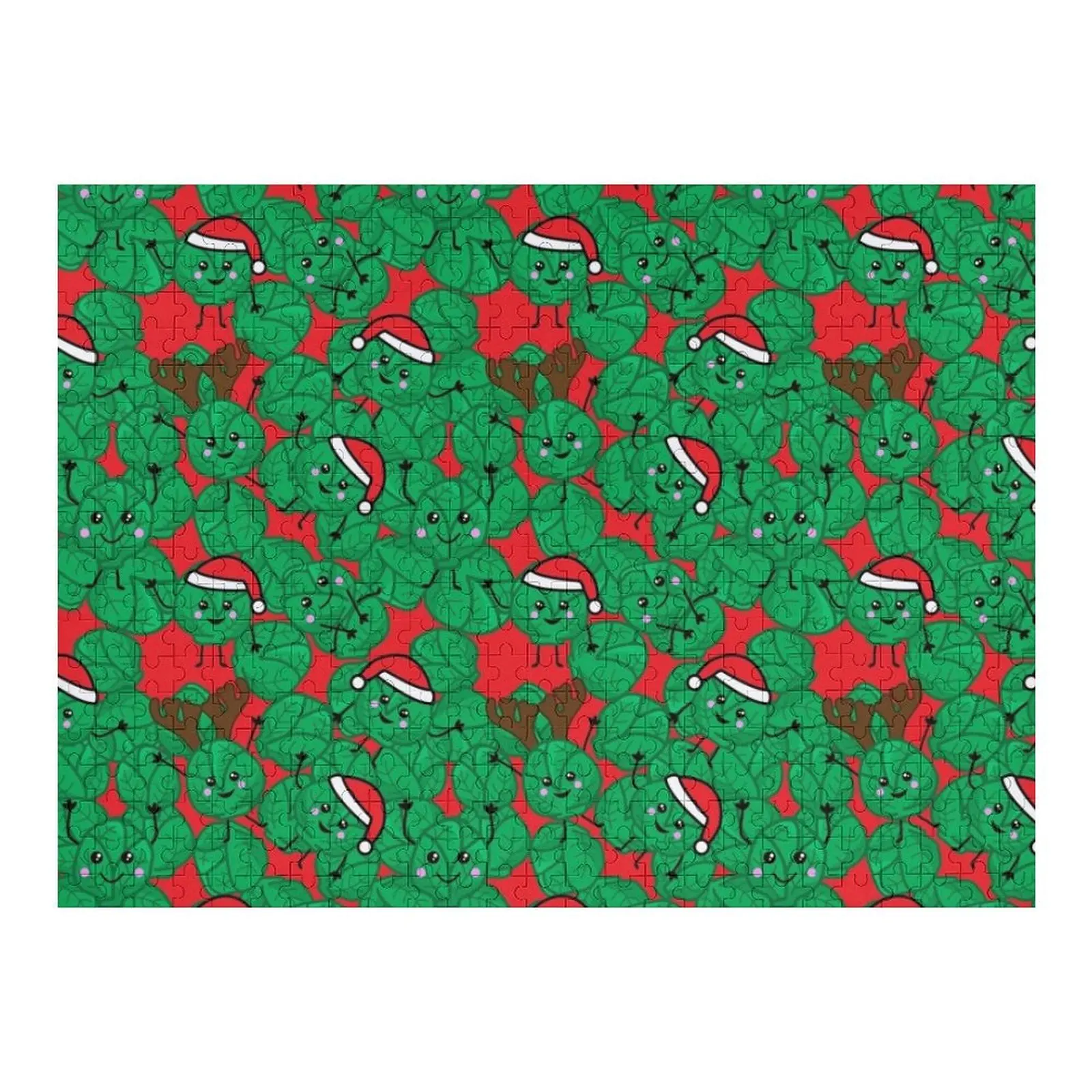 

Забавный рождественский брюссель с узором ростки, пазл на заказ, детское деревянное имя, персонализированный пазл на заказ