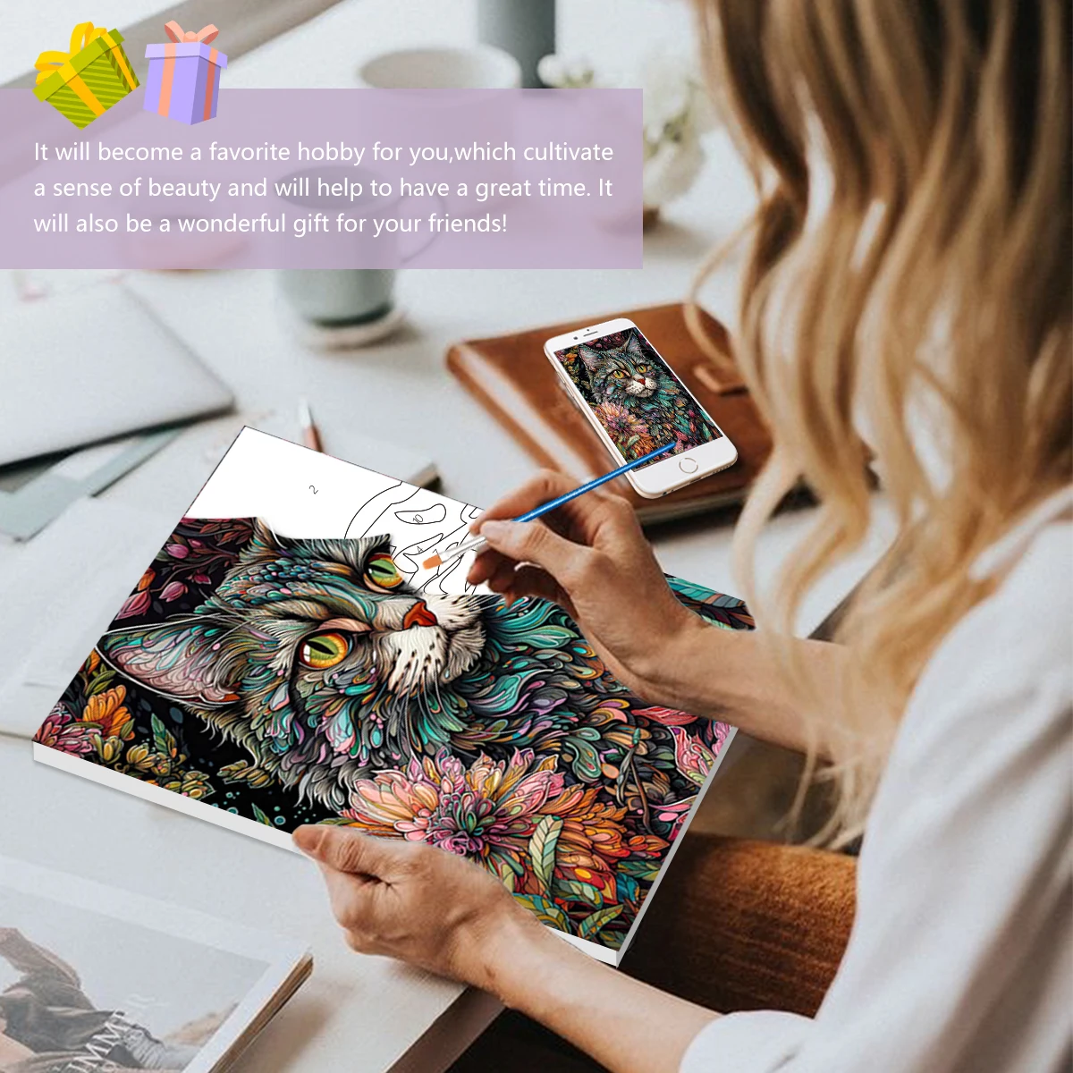 

SDOYUNO Painting Paints By Numbers Easy Draw Animals cat For Beginner Animals 20x30cm With Frame Diy Crafts Framed Picture Wall