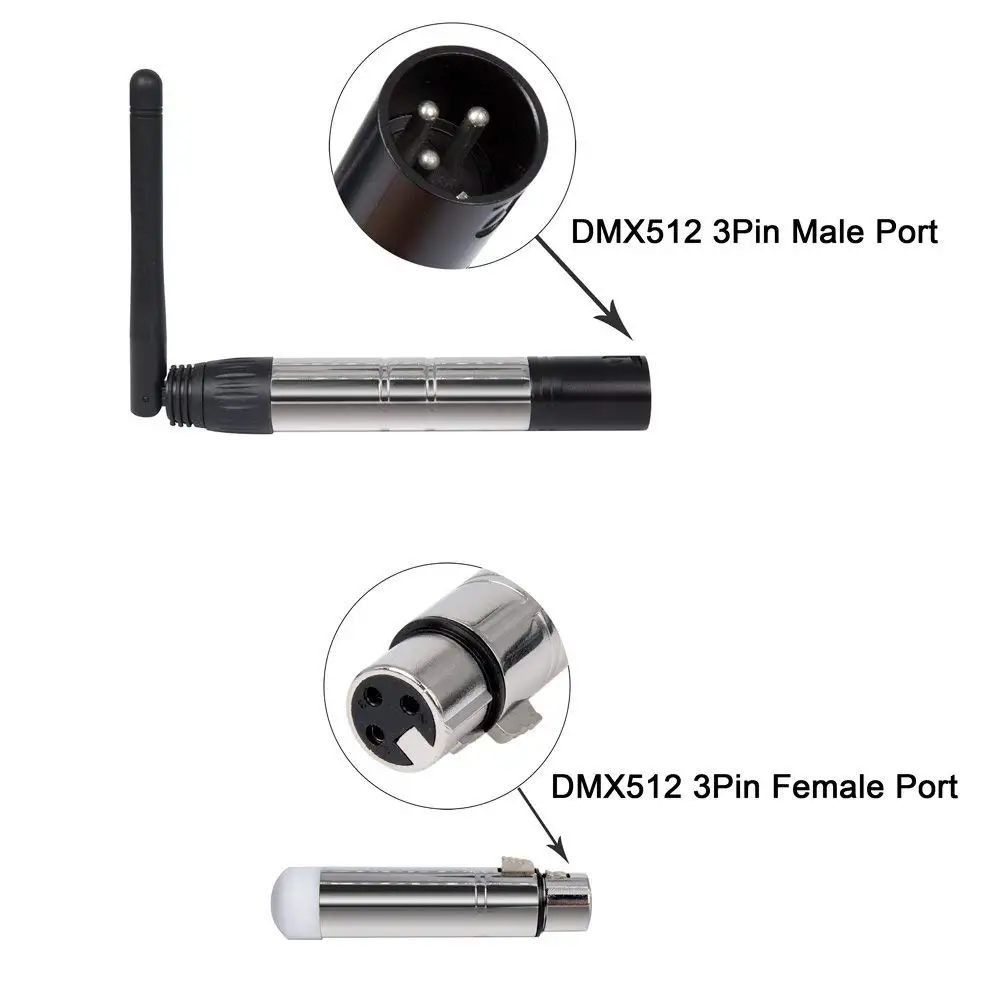 DMX Wireless DMX512 Transmitter Receiver Controller XLR  For Disco DJ Party Bar Stage PAR Moving Head Laser Light