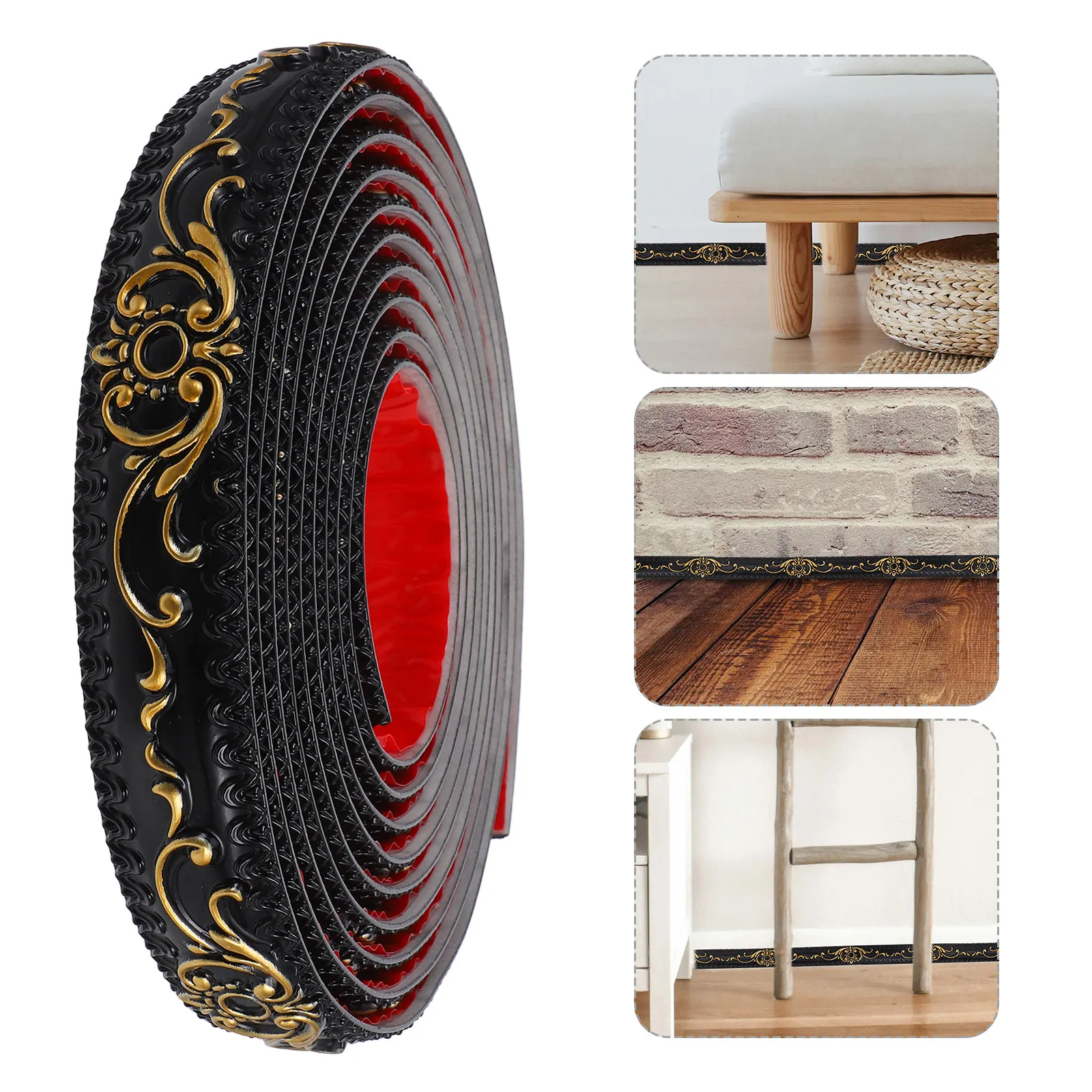 Self Adhesive Wall Edging Strip Flexible PVC Trim for Ceiling Edge Corner Peel and Stick Wall Borders Molding Trim