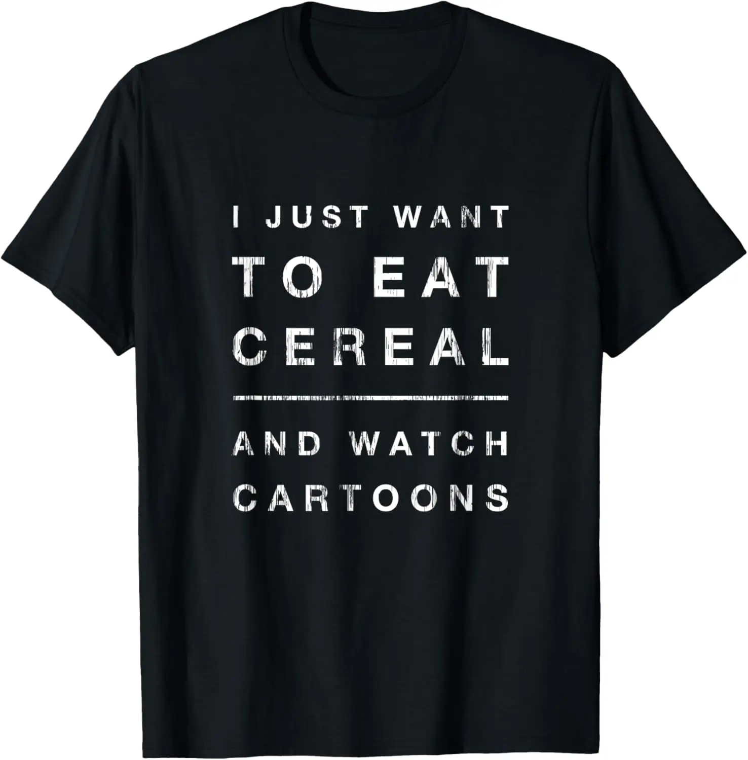 Lustiges 90er-Jahre-T-Shirt mit „Stay Home Throwback Cereal Watch TV Cartoons“.