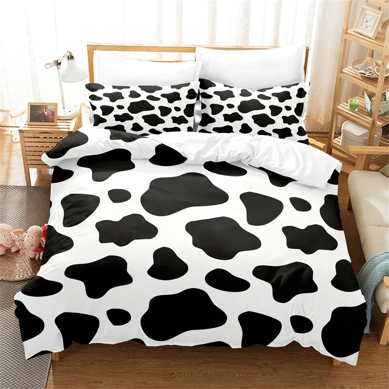 

Cow Grain, Simple Printing Bedroom Bedding Set Soft Bedspread Fashionable and Comfortable Duvet Cover Quilt Cover and Pillowcase