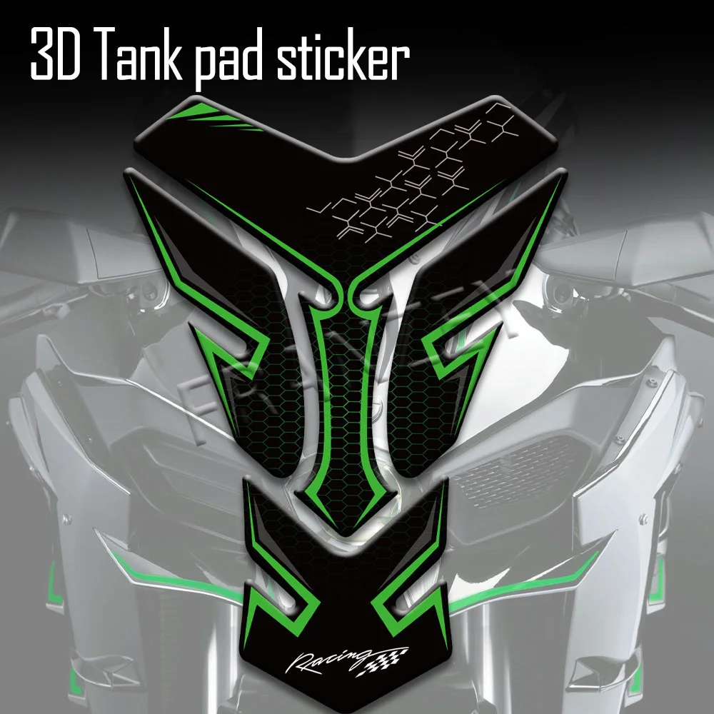 

For Ninja400 Z900 Z1000 zx10r er6n Versys 650 Z650 3D Motorcycle Tank Pad Protector Stickers Decal Accessories Gas Cap Cover