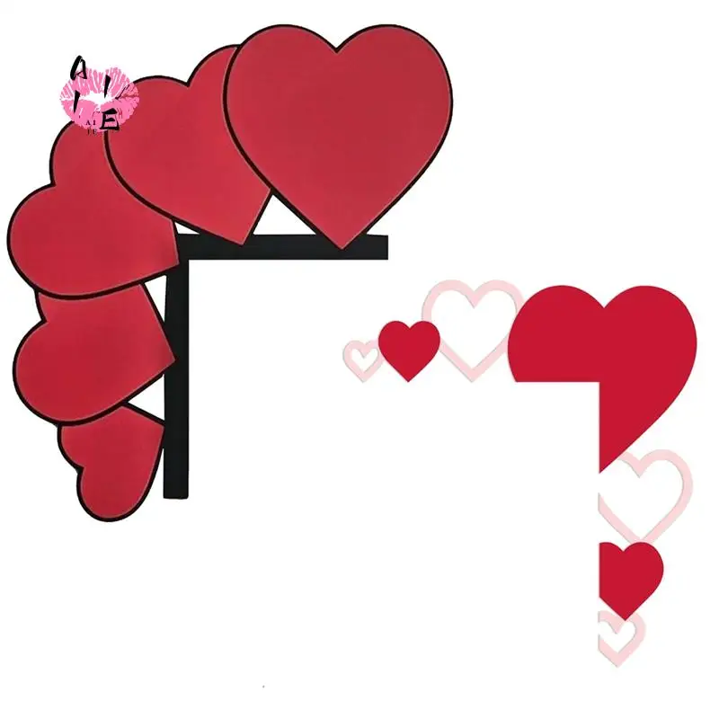 A11E-New عيد الحب إطار باب خشبي باب ركن الديكور حفلات المنزل المشهد تخطيط غرفة المعيشة