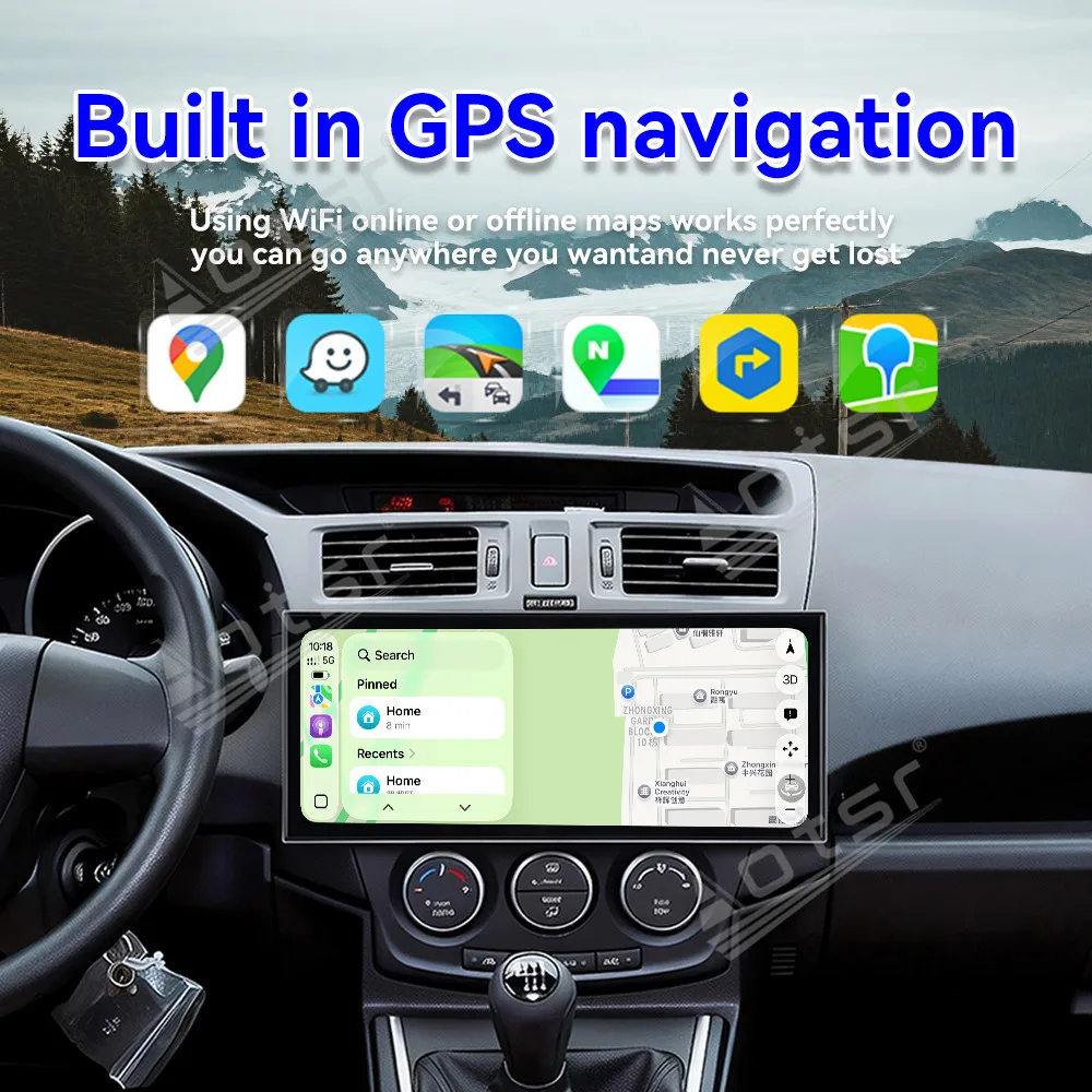 Elegant 15.8 Inch Full HD Touch Screen Android 15 Car Stereo Android Auto GPS Navi Multimedia Head Unit For Mazda 5 2011-2015