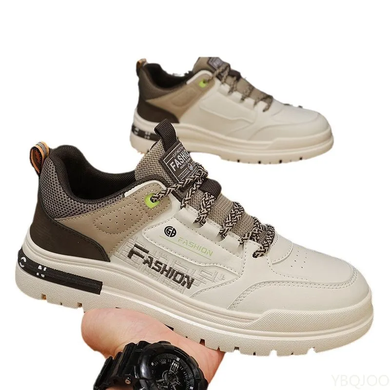 新しい春と秋のメンズカジュアル快適なスニーカー軽量シンプルなメンズシューズファッショナブルな多用途厚底靴