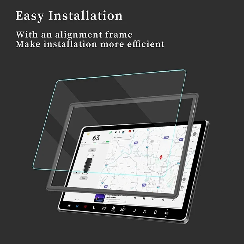 15 Inch Touch Screen Protector For Tesla Model 3 Y Center Control Screen Glass Film Tempered Glass Definition Anti Fingerprint