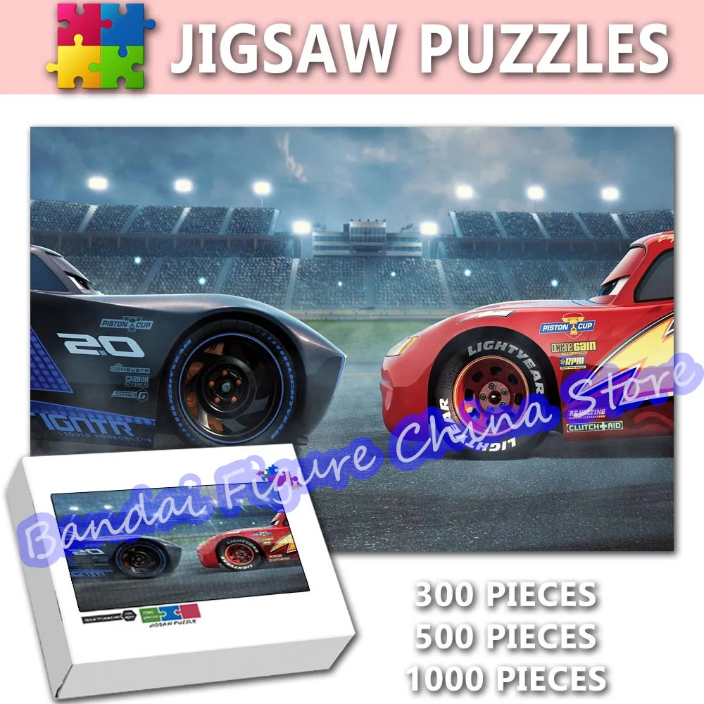 

Disney Cars Lightning Mcqueen 300/500/1000 Pieces Jigsaw Puzzles Cartoon Movies Print Decompress Educational Puzzle for Kids