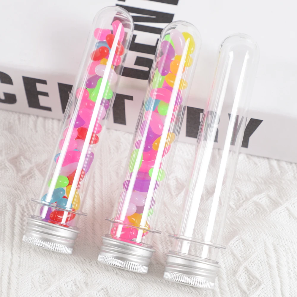 5Pcs 45ML Plastic Lab Test Tubes Transparent Candy Box Wedding Birthday Party Candy Packaging Box Baby Shower Party Decoration