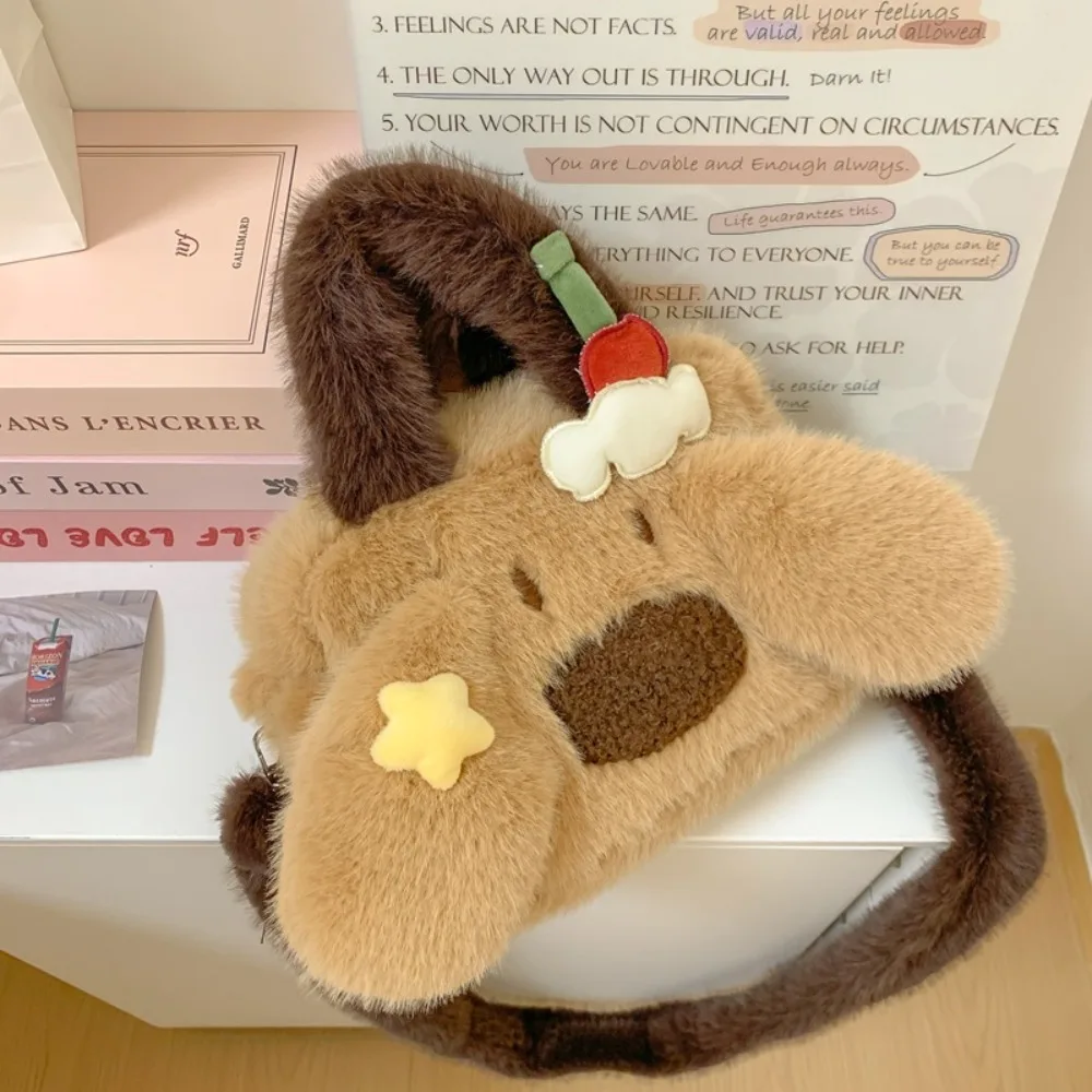 

Portable Kawaii Puppy Handbag Lovely Soft Dog Crossbody Bag Anime Japanese Style Stuffed Animal School Bag Girls