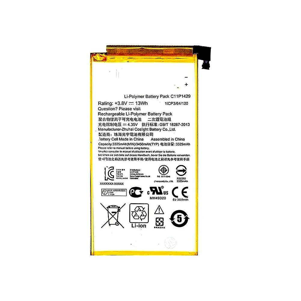 3450Mah C11p1429 Battery For Asus Zenpad C 7.0 C7.0 Z170MG Z710CG Z710C P01Z P01Y Fast-Charging Replacement Tablet