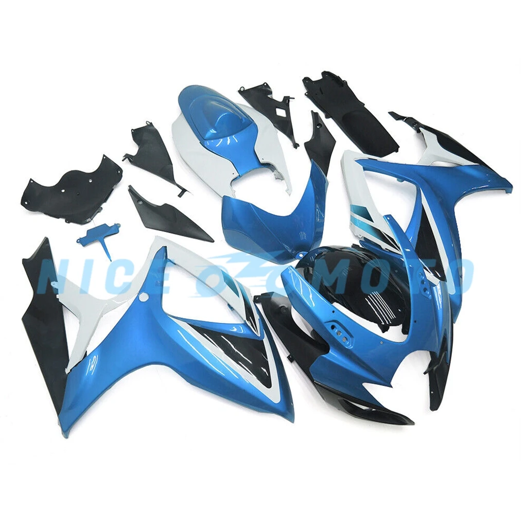 Abs Injection Fairings Kits For GSXR600 750 2006 2007 GSXR750 06 07 GSXR 600 Blue White Bike Fairing