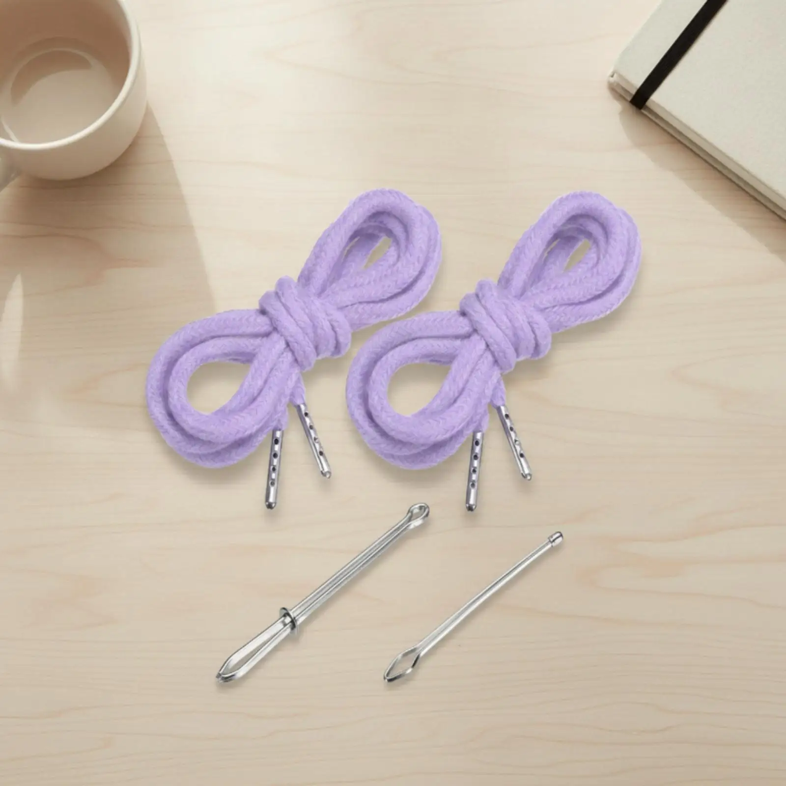 6x2 Pieces Drawstring Cords with Threader Tools Comprehensive Kit Replacement Drawstring with Threader Easy-to-Use Drawstrings