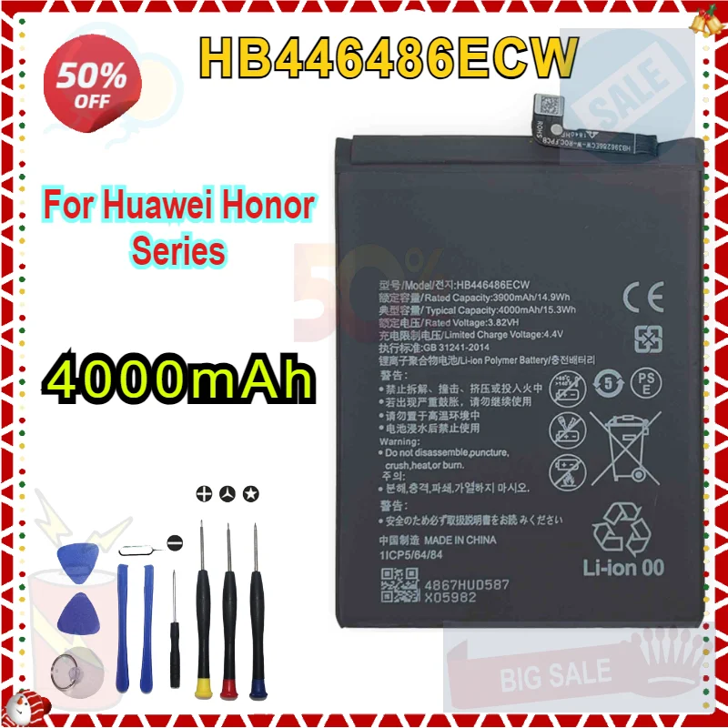 New HB446486ECW Battery for Huawei Honor 9X Pro /Y9S/P Smart Pro/Y9 Prime 2019/Y9P Replacement  Capacity Phone Battey