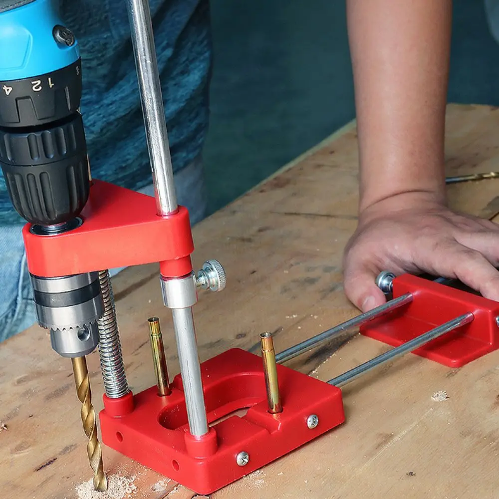 Professional Woodworking Drill Locator Jig Precision Drilling Guide Tool For DZT Portable Carpentry Bench Hand Tool Kit