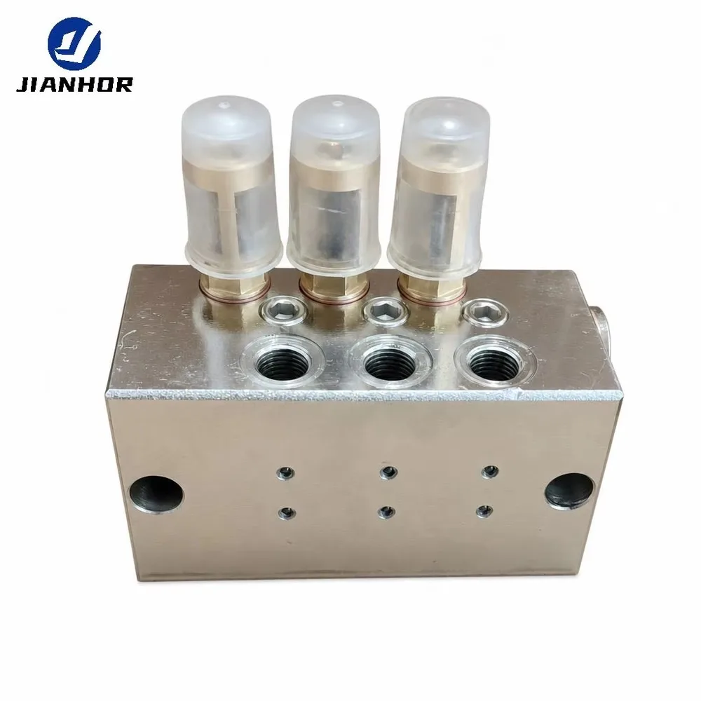Progressive Lubrication Distributor Block 3 4 Outlet Oil Metering Manifold for CNC Machine Industrial Lubrication System