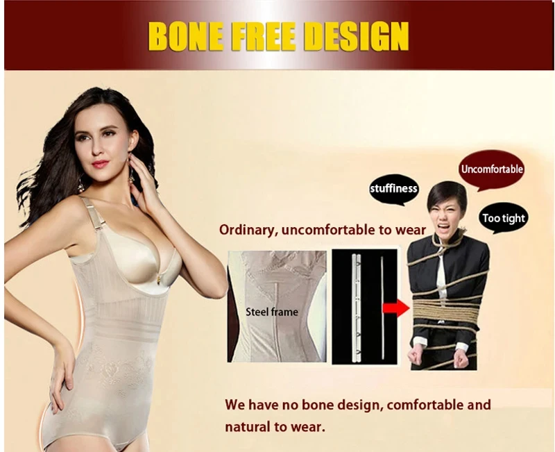 Body Shaper Frauen Taille Trainer Abnehmen Bauch-steuer Unterwäsche Flache Bauch Korsett Bodysuit Shapewear Cincher Feste Unterbrust – Detail 9