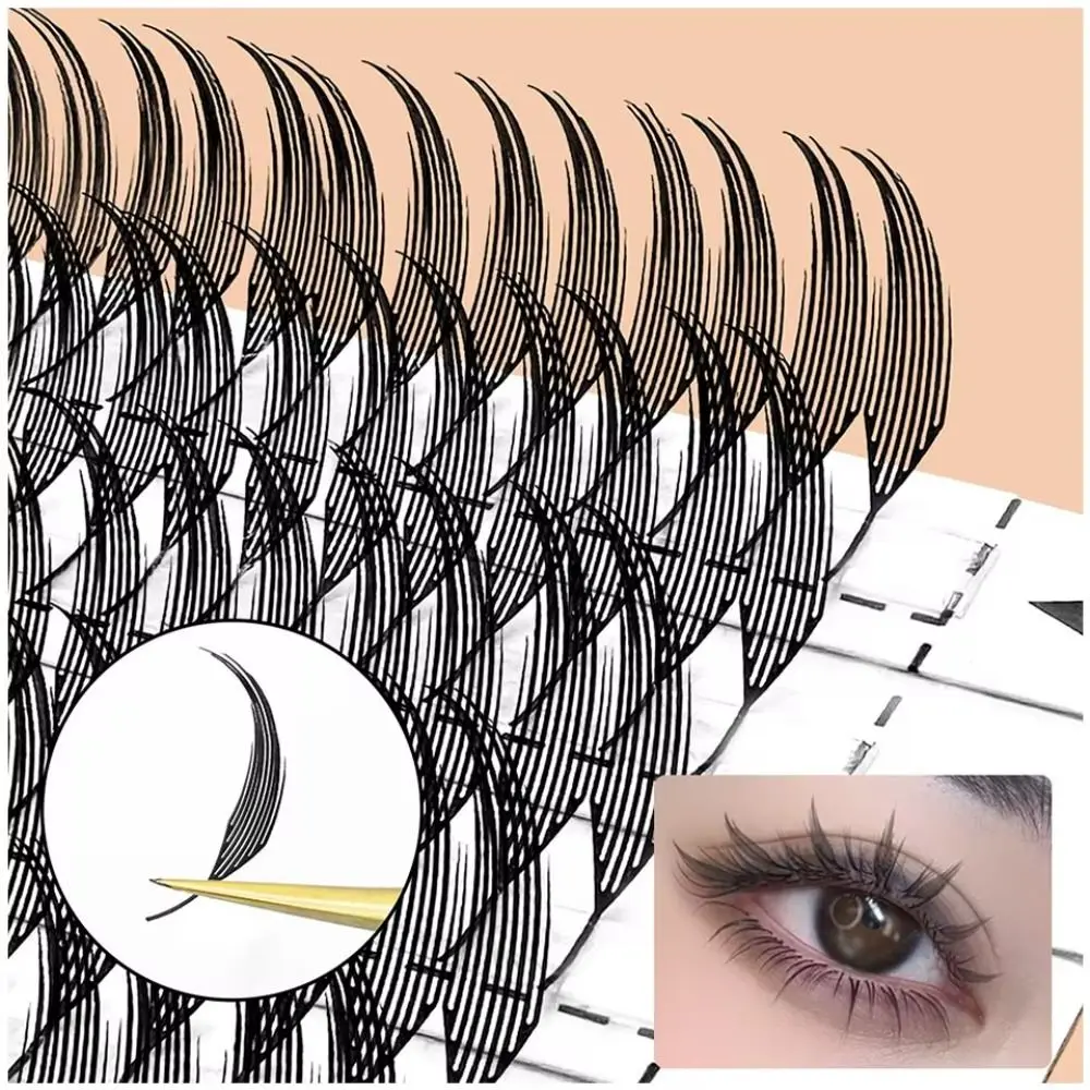 

12 Rows Cluster Lashes Kit Comic Spire C/D Curl False Eyelashes Single Cluster Mink Lashes Extensions Eye Makeup Tools