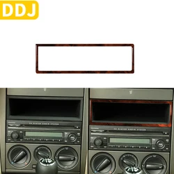 For VW Golf 4 Mk4 1999-2004 Accessories Wood Grain Plastic Car Interior Radio Frame Cover Trim Sticker