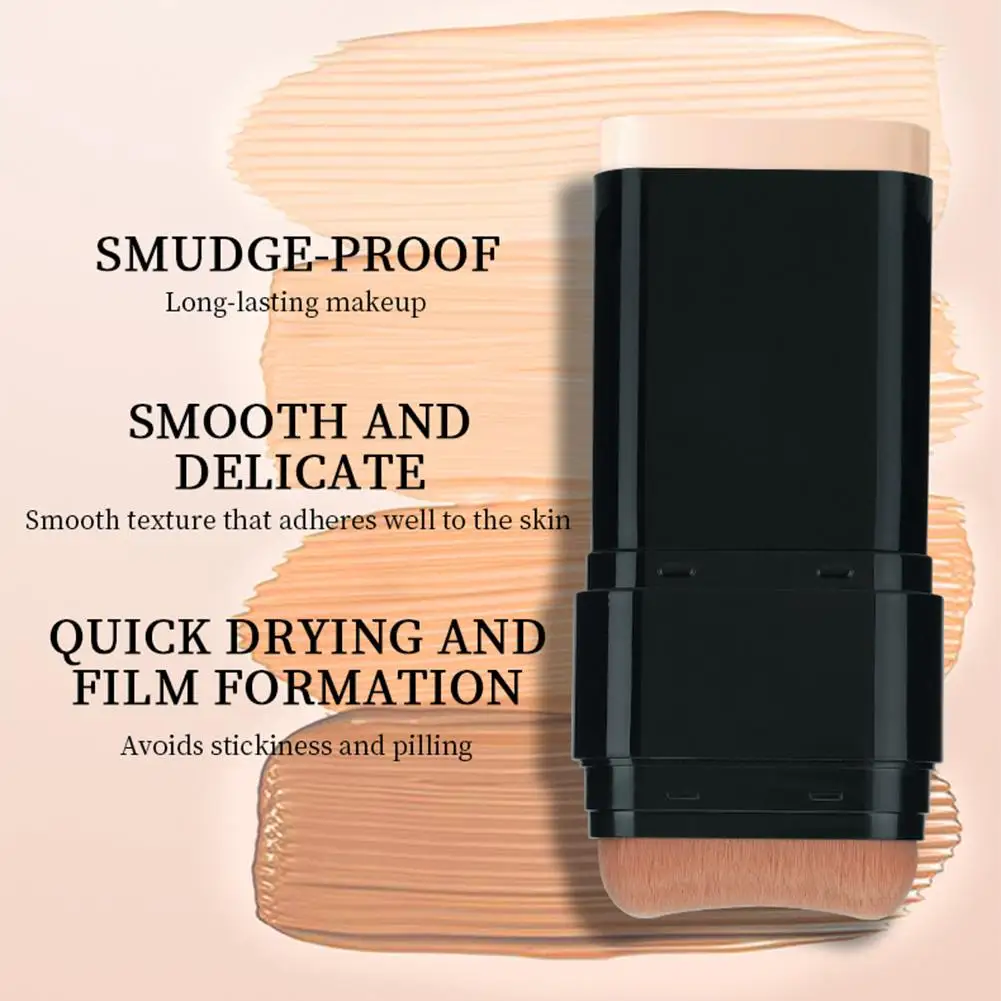 Two In One Concealer Foundation Stick Facial Matte Waterproof Bronzer Contouring Face Coverage Moisturizing Makeup Cream