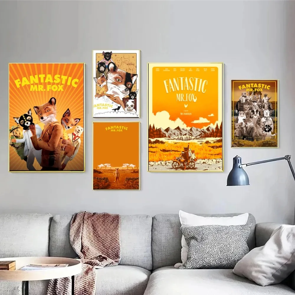 Fantástico póster de hadas Mr Fox, carteles clásicos Vintage, impresiones whitetaper, ilustraciones Kawaii, decoración de habitación