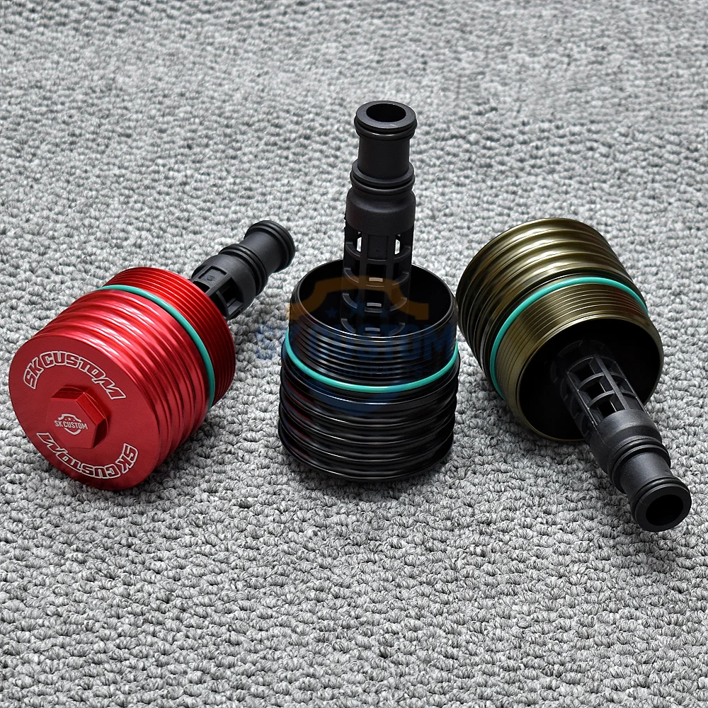 SK CUSTOM For Mercedes-Benz M272 M273 oil filter shell forged aluminum alloy cover Engine Car Modification