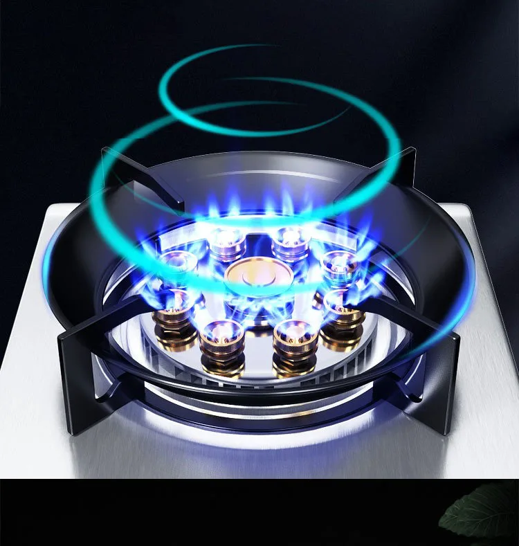 Fensons 주방 가전 스테인레스 스틸 가스 쿠커, 1 버너 가스 가정용 타이머, 스마트 내장 가스 스토브, 7.2KW