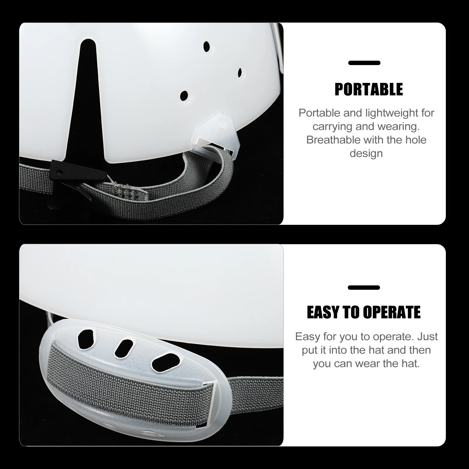 

Bump Caps Inserts Premium Sturdy Material Head Protection Breathable Ventilation Easy Operate Practical Outdoor Workers Safety