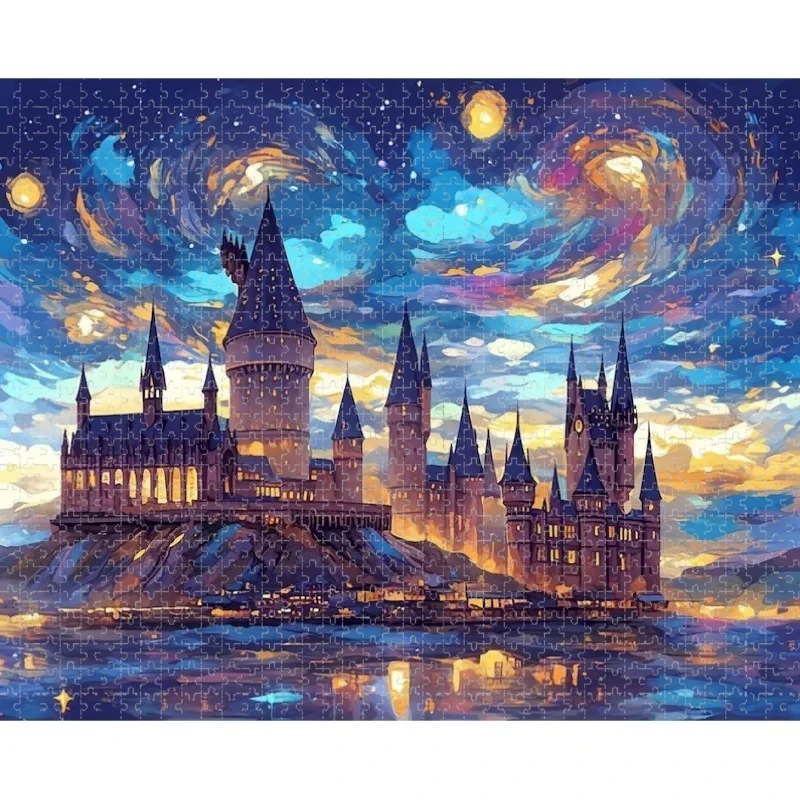 

500/1000 PCS Puzzle Star Magic Castle Diy for Adults Beginners - Handmade, Gifts Home Decoration Games