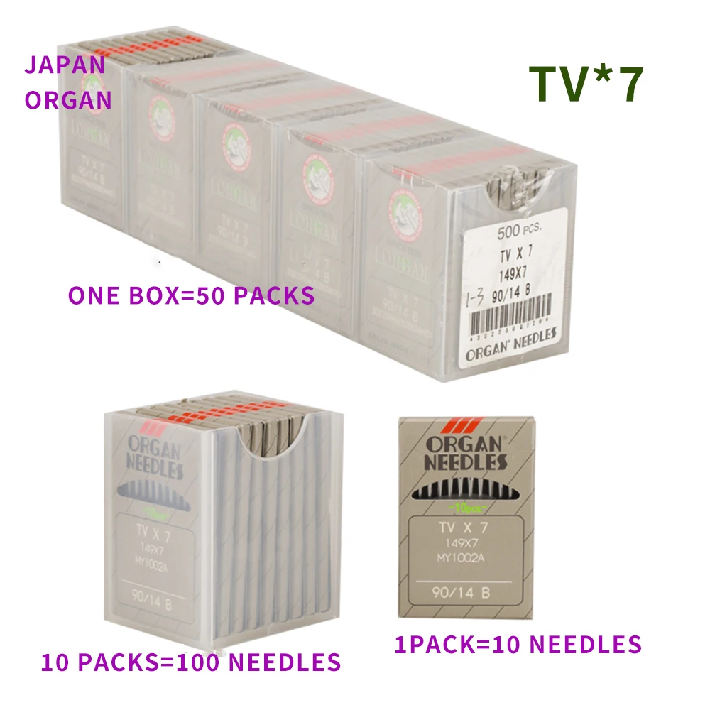 

TV X 7 100pcs Needles Original Organ Sewing Needle TV X 7 Sewing Machine Spare Parts