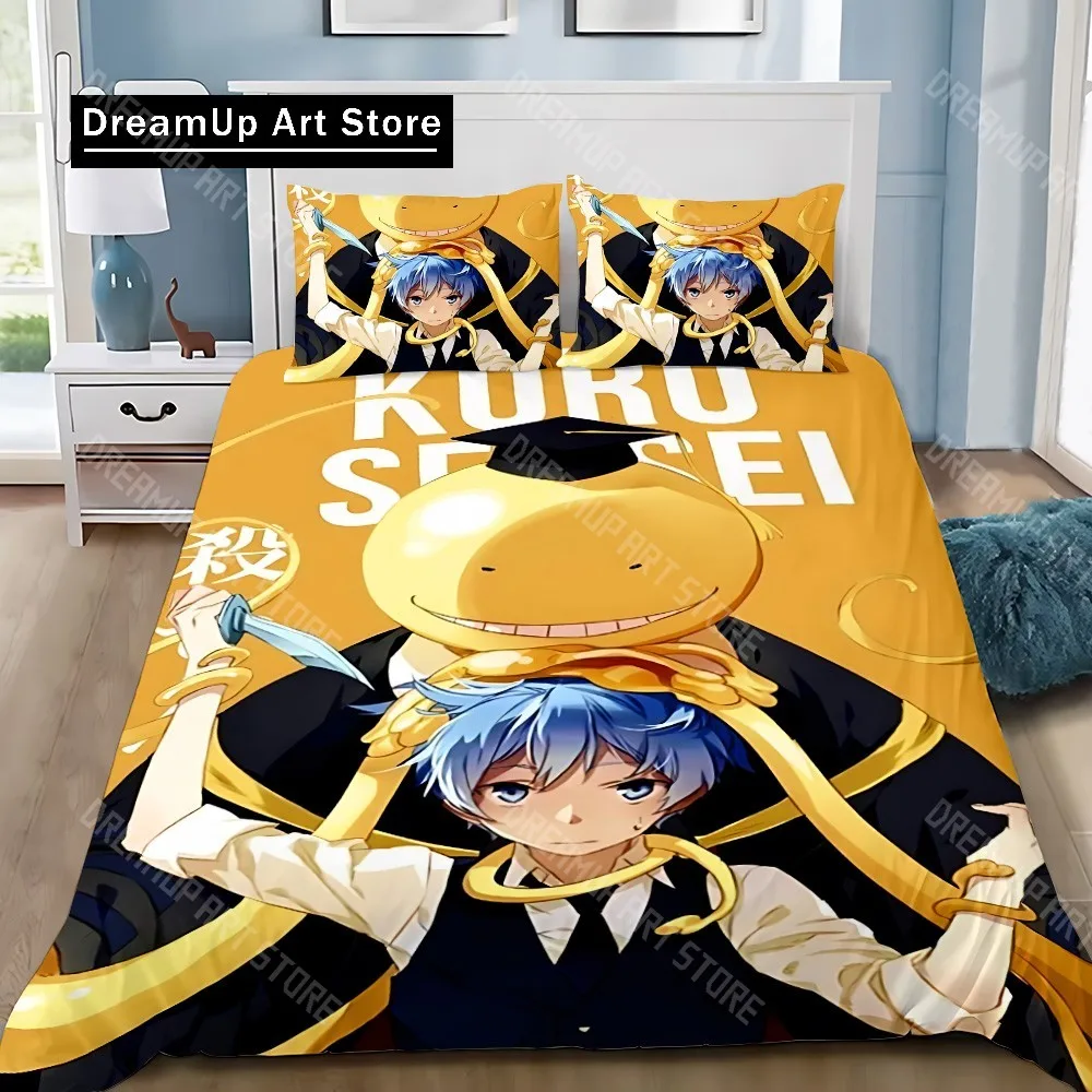 3D Printed Assassination Koro-sensei Classroom Bedding Set for Boys Girls Duvet Cover Twin Queen King Full Single Double Sizes