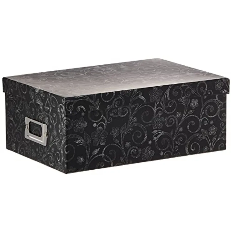 

B1BW CHLKF Chalkboard Floral Design Photo Storage Box