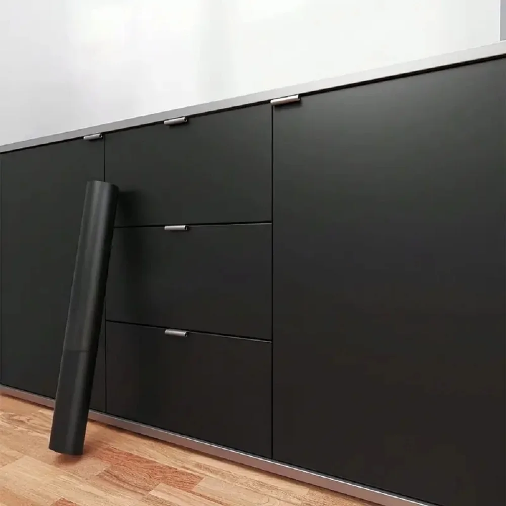 ورق جدران أسود غير لامع قابل للتقشير واللصق - ورق اتصال فينيل مقاوم للماء وقابل للإزالة لتحويل غرفتك بسهولة #1