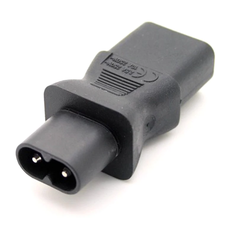1 STKS Zwart Koper IEC320 C8 NAAR C13 Printer Computer Power Adapter Plug Figuur 8 mannelijk naar C13 vrouwelijke PDU Power Bakje 2.5A