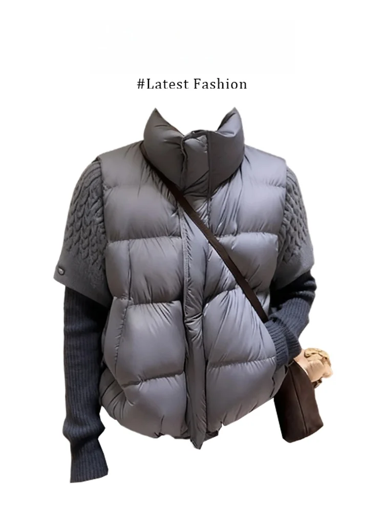 Stylish Korean Retro Stand Collar Cotton Jacket Patchwork Outerwear Winter 2025 New Arrival Fashionable Trendy Coat