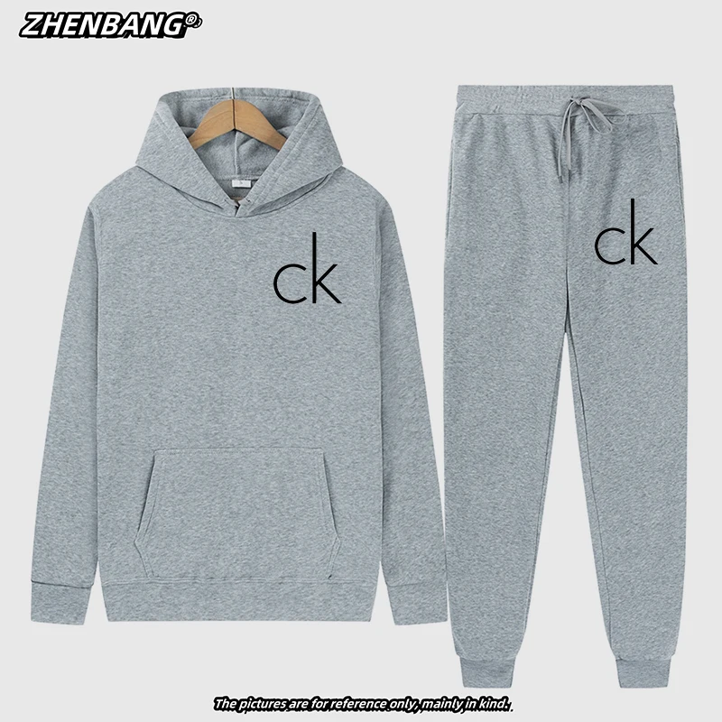 Designer Mens Tracksuits Sweater Trousers Set Basketball Streetwear Sweatshirts Sports  Letter Ck  Thick Hoodies Men Pants