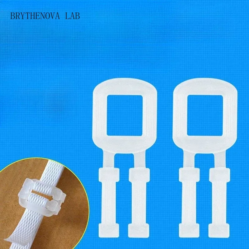 500pcs 100/ Manually Tighten Hasp PP Environmentally Friendly Plastic Package Buckle Double Sided Anti Slip Locking Fixed Hasps