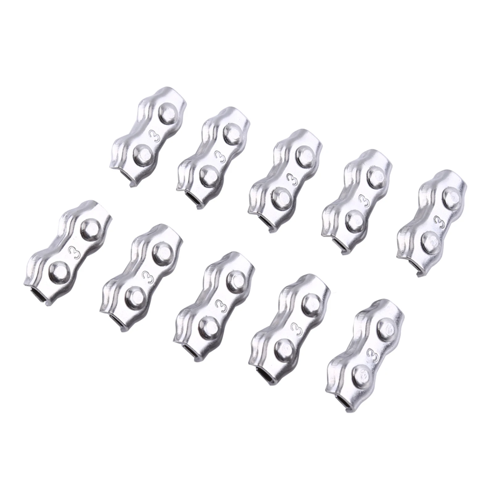 M3 Duplex Clips Stainless Steel Wire Cable Rope Grips Clamps Caliper Duplex Clips Stainless Steel U Clamp Ring Wire Cable