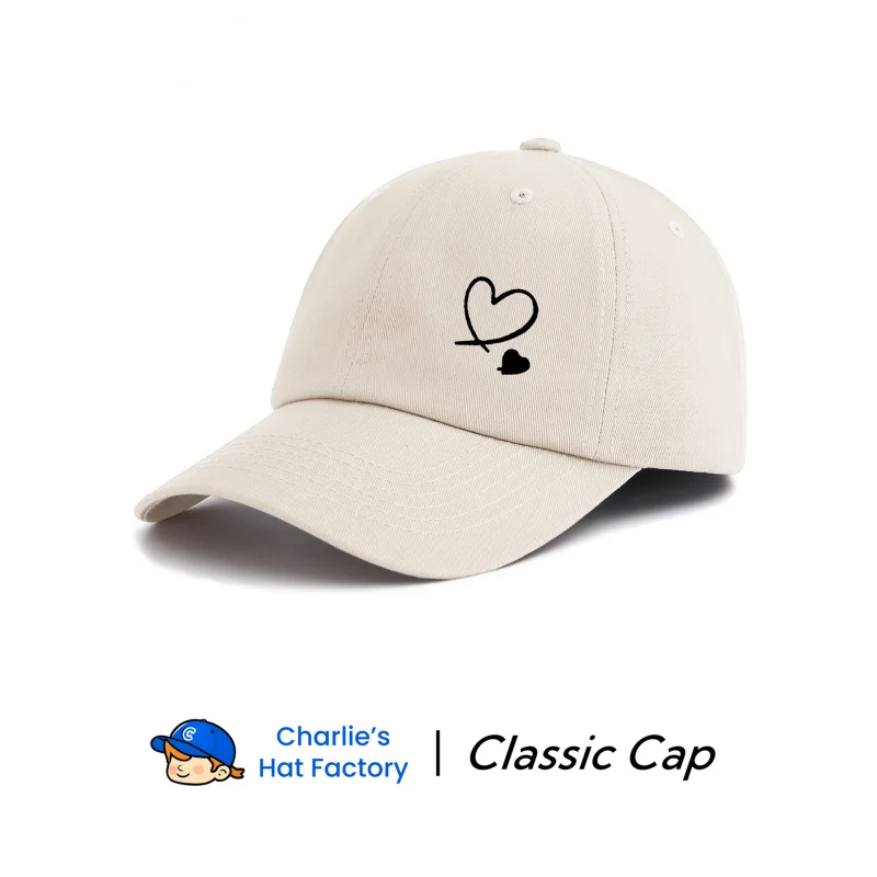 1 pc Heart Printed Baseball Cap, Stylish Trendy Classic Soft Sweatband Adjustable Size
