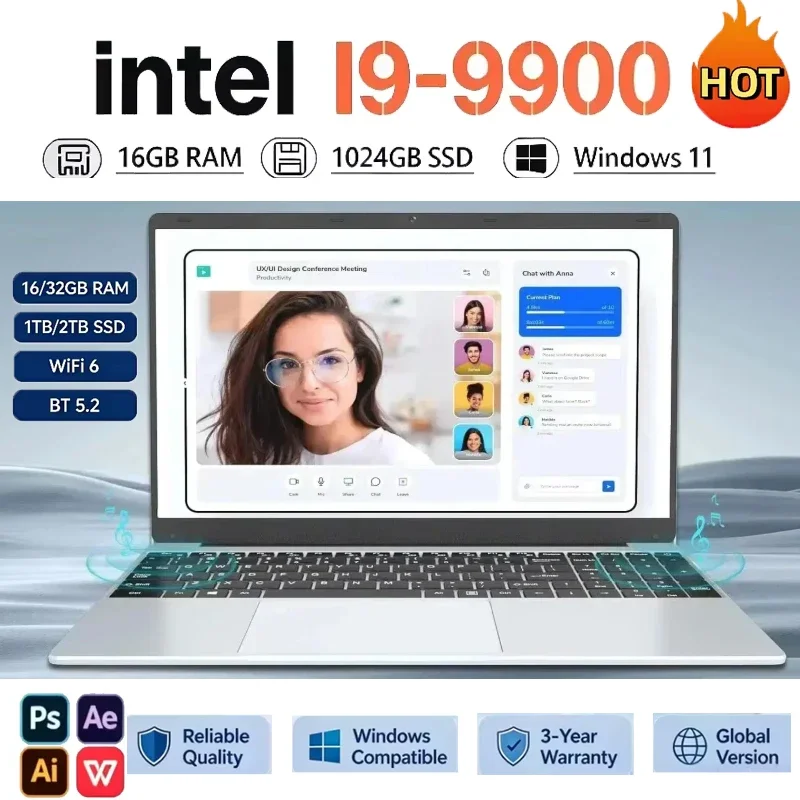 2026 Intel Core i9 9900 1TB/2TB SSD Laptop 14.1