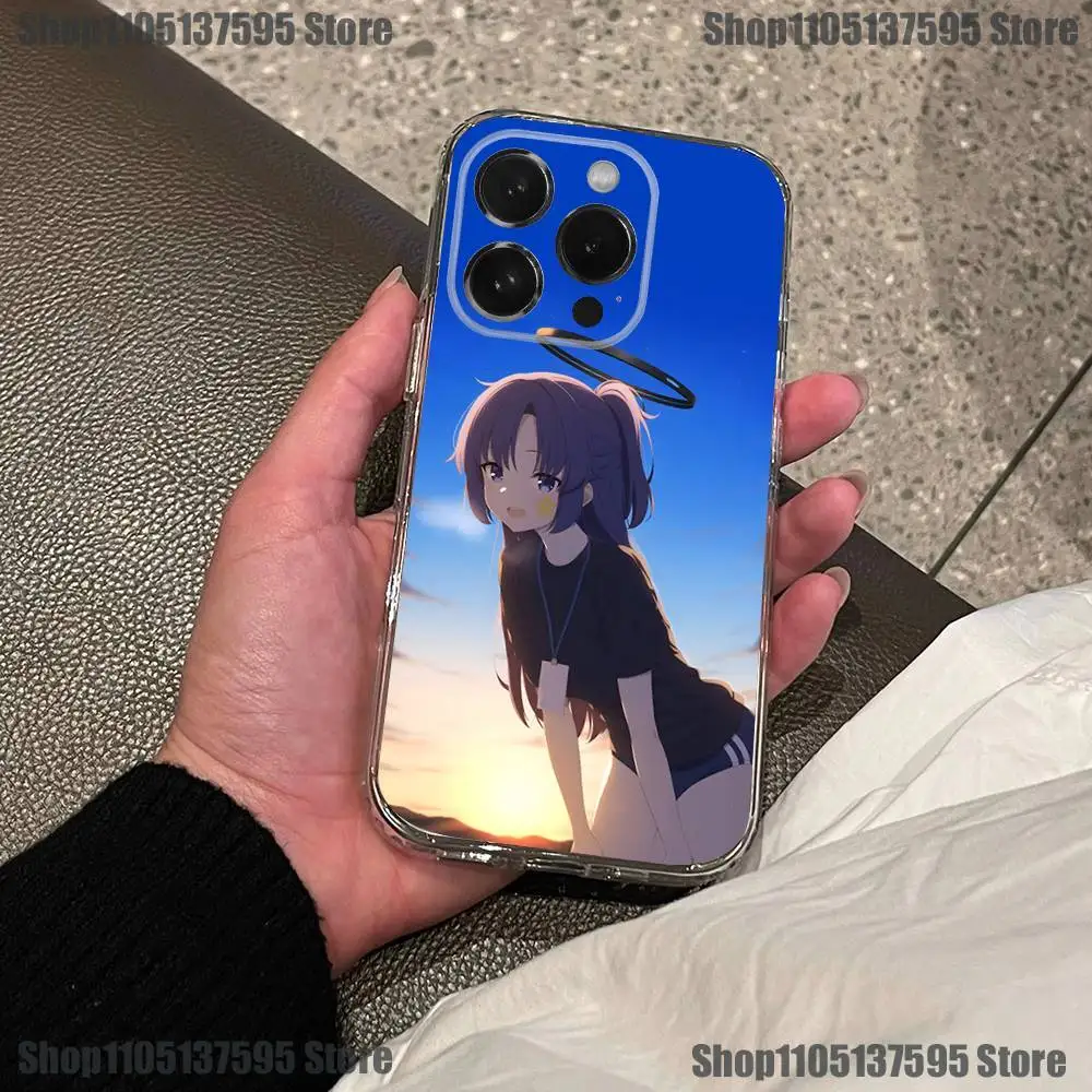 حافظة هاتف Hayase Yuuka Blue A-Archive لهاتف iPhone 17,16,15,14,13,12,11 Pro,Max,Plus,X,XS,XR,SE4,E غطاء ناعم شفاف صغير #5