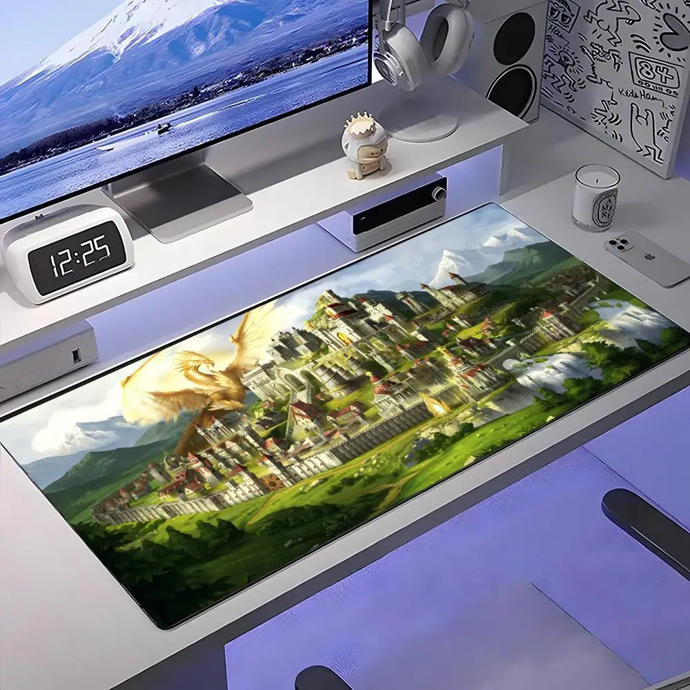 

Коврик для мыши Heroes Of Might And Magic 3, большой противоскользящий резиновый игровой коврик для мыши, прочный настольный коврик с толстым краем, подходит для офиса