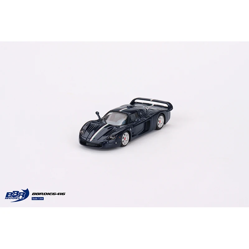 BBR In Stock 1:64 MC12 Stradale Blue Metallic W/ Stripe Diecast Diorama Car Model Collection Miniature Toys