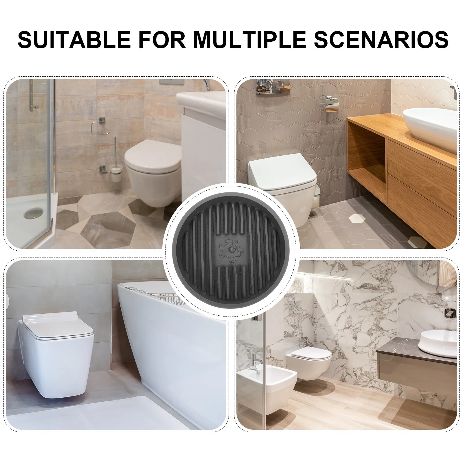 Toilet Plunger Drip Tray Firm Drying Mat Holder Water Drip Catcher Non Absorbent Easy Clean Toilet Plunger Storage Stand