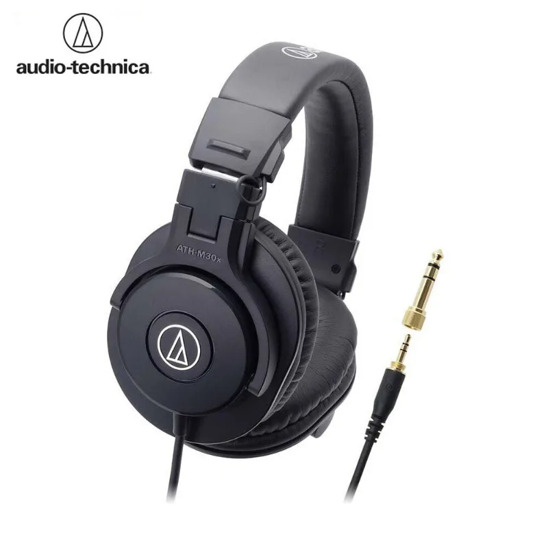 

Audio-Technica ATH-M30x Headphones Professional Monitor Closed-back Dynamic Over-ear Headsets HiFi Foldable Earphones