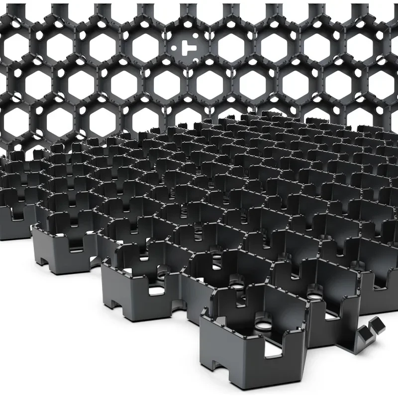 باف بلاستيك PPE معاد تدويره بنسبة 100%، أرضيات نفاذية فودالاند - نظام رصف نفاذية العشب والحصى السداسي #3