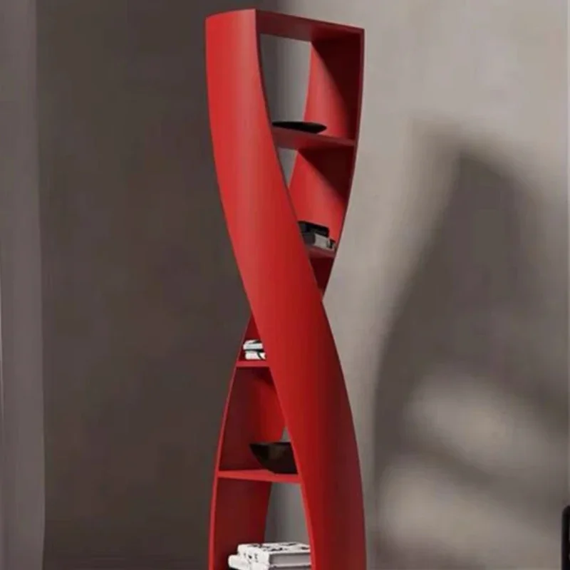 

Designer simple solid wood special-shaped bookshelf