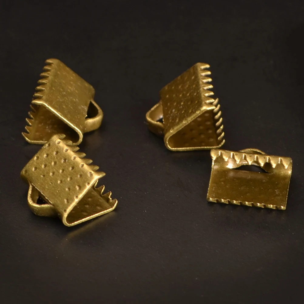 

Buckle Accessories Textured Crimp End Clamps Zipper Clip Fastener Clasps